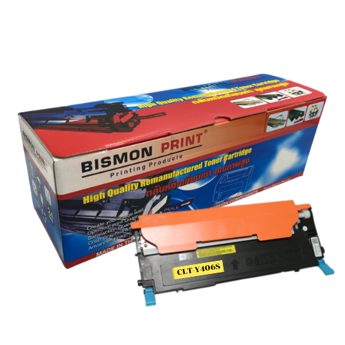 ตลับหมึกเทียบเท่า Toner Cartridge Compatible Samsung CLT-Y406S Yellow, Y406S Remanufactured